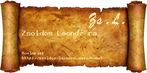 Zsoldos Leonóra névjegykártya